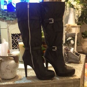 OPEN TO OFFERS Michael Kors black platform knee high boots